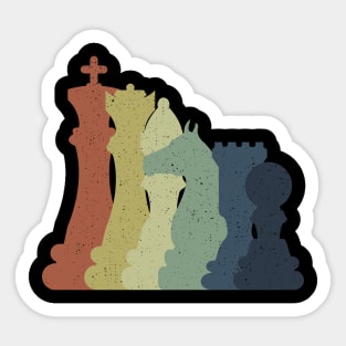 Retro Chess Outfit Chess Player Sticker